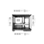 Mars Gaming MC-MIRAGE Case Tower ATX - Schermo IPS da 7,2" personalizzabile - Vetro temperato frontale e laterale - Doppia fotocamera - 7 slot di espansione - 425x360x288 mm - Colore bianco - immagine 5