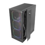 Mars Gaming MC-NEBULA Case Tower ATX - Lato in vetro temperato - 4 ventole ARGB da 120 mm - Griglia frontale in metallo - 443x350x196 mm - Colore nero - immagine 2