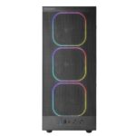 Mars Gaming MC-NEBULA Case Tower ATX - Lato in vetro temperato - 4 ventole ARGB da 120 mm - Griglia frontale in metallo - 443x350x196 mm - Colore nero - immagine 4