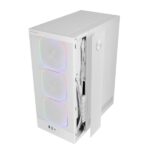 Mars Gaming MC-NEBULA Case Tower ATX - Lato in vetro temperato - 4 ventole ARGB da 120 mm - Griglia metallica frontale - 443 x 350 x 196 mm - Colore bianco - immagine 2
