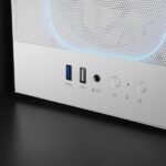 Mars Gaming MC-NEBULA Case Tower ATX - Lato in vetro temperato - 4 ventole ARGB da 120 mm - Griglia metallica frontale - 443 x 350 x 196 mm - Colore bianco - immagine 3