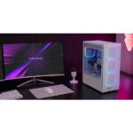 Mars Gaming MC-NEBULA Case Tower ATX - Lato in vetro temperato - 4 ventole ARGB da 120 mm - Griglia metallica frontale - 443 x 350 x 196 mm - Colore bianco - immagine 5