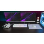 Mars Gaming MCP124PRO Combo Pack Gaming 4in1 - Tastiera ibrida H-Mech - Disposizione francese AZERTY FR - Mouse 3200dpi - Tappetino nanotessile - Colore bianco - immagine 5