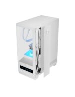 Mars Gaming MC-PULSAR Case Tower ATX - Doppio vetro temperato - Display LCD - Gestione cavi - 453x350x196 mm - Colore bianco - immagine 2