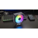 Mars Gaming MCPU-X4ARGB Dissipatore CPU con potenza 220W - Ventola PWM da 120mm - Illuminazione ARGB - 4 Heatpipe HCT - Colore nero - immagine 5
