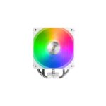 Mars Gaming MCPU-X4ARGB Dissipatore CPU con 220 W di potenza - Ventola PWM da 120 mm - Illuminazione ARGB - 4 heatpipe HCT - Colore bianco - immagine 3