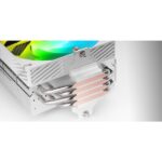 Mars Gaming MCPU-X4ARGB Dissipatore CPU con 220 W di potenza - Ventola PWM da 120 mm - Illuminazione ARGB - 4 heatpipe HCT - Colore bianco - immagine 4