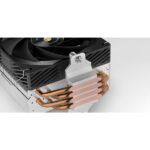 Mars Gaming MCPU-X4 Dissipatore CPU con 230 W di potenza - Ventola PWM da 120 mm - 4 heatpipe HCT - Alette in alluminio - 120x68x154 mm - Colore bianco - immagine 5