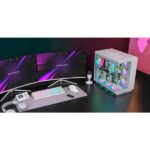Mars Gaming MC-REV Case Tower ATX - Tre ventole ARGB - Doppio vetro temperato - Doppia camera - 7 slot di espansione - 423x278x443 mm - Colore bianco - immagine 2