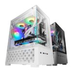 Mars Gaming MC-SE2 Case Tower ATX - Ventola da 120 mm FRGB integrata - Vetro temperato senza cornice - Doppia camera - 5 slot di espansione - 388 x 197 x 304 mm - Colore bianco - immagine 5
