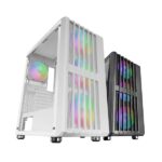 Mars Gaming MC-VAULT Case Tower ATX - 4 ventole da 120 mm ARGB - Finestra laterale in vetro temperato - Griglia frontale e superiore - 7 slot di espansione - Colore bianco - immagine 3