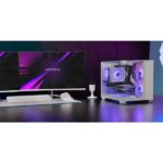 Mars Gaming MC-VISIONM Minitorre ultracompatta - Supporto per raffreddamento a liquido fino a 240 mm - Triplo vetro temperato - Supporto MicroATX/Mini-ITX - 5 slot di espansione - 350x277x329 mm - Colore bianco - immagine 2