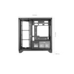 Mars Gaming MC-VISION Case Tower ATX - Supporto per raffreddamento a liquido - Triplo vetro temperato - Doppia camera - 7 slot di espansione - 442x421x280 mm - Colore bianco - immagine 5