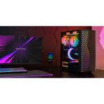 Mars Gaming MC-VOLT Case Tower ATX - Ventola ARGB da 120 mm - Finestra laterale in vetro temperato - Griglia frontale ARGB - 7 slot di espansione - Colore nero - immagine 4