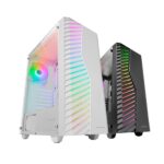 Mars Gaming MC-VOLT Case Tower ATX - Ventola ARGB da 120 mm - Finestra laterale in vetro temperato - Griglia frontale ARGB - 7 slot di espansione - Colore bianco - immagine 3