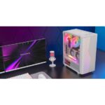 Mars Gaming MC-VOLT Case Tower ATX - Ventola ARGB da 120 mm - Finestra laterale in vetro temperato - Griglia frontale ARGB - 7 slot di espansione - Colore bianco - immagine 4