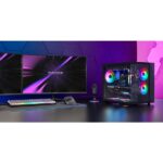 Mars Gaming MCV-ONE Case Tower ATX - Ventola posteriore FRGB da 120 mm - Vetro temperato curvo continuo - Doppia camera - 7 slot di espansione - 342 x 286 x 352 mm - Colore nero - immagine 2