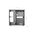 Mars Gaming MCV-ONE Case Tower ATX - Ventola posteriore FRGB da 120 mm - Vetro temperato curvo continuo - Doppia camera - 7 slot di espansione - 342 x 286 x 352 mm - Colore nero - immagine 4