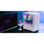 Mars Gaming MC-VORTEX Minitorre ultracompatta - 3 ventole da 120 mm FRGB - Supporto MicroATX/Mini-ITX - Doppia camera - 7 slot di espansione - Colore bianco - immagine 5