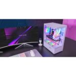 Mars Gaming MC-XO Case Tower ATX - Ventola posteriore FRGB da 120 mm - Raffreddamento Sidecool - Doppia camera - 7 slot di espansione - 487 x 214 x 350 mm - Colore bianco - immagine 4