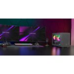 Mars Gaming MC-XPS Minitorre ultracompatta - Ventola posteriore FRGB da 120 mm - Supporto MicroATX/Mini-ITX - Griglia di raffreddamento - Finestra laterale in vetro temperato - 392 x 196 x 289 mm - Colore nero - immagine 3