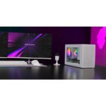 Mars Gaming MC-XPS Minitorre ultracompatta - Ventola posteriore FRGB da 120 mm - Supporto MicroATX/Mini-ITX - Griglia di raffreddamento - Finestra laterale in vetro temperato - 392 x 196 x 289 mm - Colore bianco - immagine 4