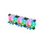 Mars Gaming MF-3AR Confezione da 3 ventole da 120 mm FDB - Illuminazione ARGB a 360º - Pale invertite - Silenziose 14 dB - Colore nero - immagine 3