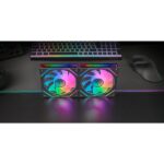 Mars Gaming MF-3DPROX2R Confezione da 2 ventole da 120 mm - Illuminazione ARGB Infinity Mirror 360º - Silenziosa 12 dB - Controllo PWM - Colore nero - immagine 2