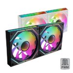 Mars Gaming MF-3DPROX2R Confezione da 2 ventole da 120 mm - Illuminazione ARGB Infinity Mirror 360º - Silenziosa 12 dB - Controllo PWM - Colore nero - immagine 5