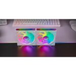 Mars Gaming MF-3DPROX2R Confezione da 2 ventole da 120 mm - Illuminazione ARGB Infinity Mirror 360º - Silenziosa 12 dB - Controllo PWM - Colore bianco - immagine 4