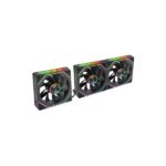 Mars Gaming MF-LINKFINITYKIT2R Confezione da 3 ventole da 120 mm - Illuminazione ARGB Infinity Mirror - Silenziosa 12 dB - Modulare Linkfinity Magnetico - Colore nero - immagine 4