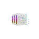 Mars Gaming MF-LINKFINITYKIT2R Confezione da 3 ventole da 120 mm - Illuminazione ARGB Infinity Mirror - Silenziosa 12 dB - Linkfinity Magnetico modulare - Colore bianco - immagine 4