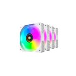 Mars Gaming MF-SI4KIT Confezione da 4 ventole da 120 mm - Illuminazione ARGB Infinity Mirror - Silenziosa 14 dB - Telecomando e hub ARGB - Colore bianco - immagine 3