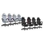 Mars Gaming MGC-X FABRIC Sedia da gaming ergonomica - Poggiapiedi estensibile - Cuscini lombari e cervicali - 660x540x1250 mm - Tessuto traspirante - Colore nero - immagine 5