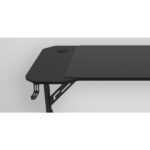 Mars Gaming MGD-ERGO120 Tavolo da gioco - Altezza regolabile con 3 posizioni - Supporti per cuffie e bevande - Tappetino XXL - Struttura in acciaio - 120x60x1,5 cm - Finitura in fibra di carbonio - Colore nero - immagine 3
