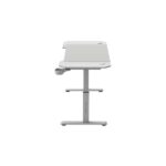 Mars Gaming MGD-ERGO120 Tavolo da gaming - Altezza regolabile con 3 posizioni - Supporti per cuffie e bevande - Tappetino XXL - Struttura in acciaio - 120x60x1,5 cm - Finitura in fibra di carbonio - Colore bianco - immagine 3