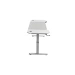 Mars Gaming MGD-ERGO140 Tavolo da gaming - Altezza regolabile con 3 posizioni - Supporti per cuffie e bevande - Tappetino XXL - Struttura in acciaio - 140x60x1,5 cm - Finitura in fibra di carbonio - Colore bianco - immagine 3