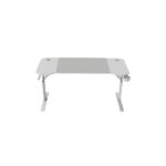 Mars Gaming MGD-ERGO140 Tavolo da gaming - Altezza regolabile con 3 posizioni - Supporti per cuffie e bevande - Tappetino XXL - Struttura in acciaio - 140x60x1,5 cm - Finitura in fibra di carbonio - Colore bianco - immagine 4