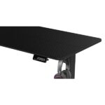 Mars Gaming MGD-ERGOPRO Tavolo da gioco motorizzato - Altezza regolabile fino a 118 cm - Supporti per cuffie e bevande - Gestione dei cavi - Struttura in acciaio - 110x60x1,5 cm - Finitura in fibra di carbonio - Colore nero - immagine 3