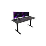 Mars Gaming MGD-ERGOPRO160 Tavolo da gioco motorizzato - Altezza regolabile fino a 118 cm - Supporti per cuffie e bevande - Gestione dei cavi - Struttura in acciaio - 160x60x1,5 cm - Finitura in fibra di carbonio - Colore nero - immagine 4