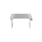 Mars Gaming MGD-X120 Tavolo da gaming - Supporti per cuffie e bevande - Tappetino XXL - Struttura in acciaio - 120x60x1,5 cm - Finitura in fibra di carbonio - Colore bianco - immagine 4