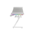 Mars Gaming MGD-X140RGB Tavolo da gaming - Illuminazione ARGB con telecomando - Supporti per cuffie e bevande - Tappetino XXL - Struttura in acciaio - 140x60x1,5 cm - Finitura in fibra di carbonio - Colore bianco - immagine 3