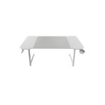 Mars Gaming MGD-X140 Tavolo da gioco - Supporti per cuffie e bevande - Tappetino XXL - Struttura in acciaio - 140x60x1,5 cm - Finitura in fibra di carbonio - Colore bianco - immagine 4
