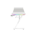 Mars Gaming MGD-X160RGB Tavolo da gaming - Illuminazione ARGB con telecomando - Supporti per cuffie e bevande - Tappetino XXL - Struttura in acciaio - 160x60x1,5 cm - Finitura in fibra di carbonio - Colore bianco - immagine 3