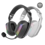 Mars Gaming MHW-PRO Cuffie da gioco Bluetooth 5.3 - Suono surround 3D 7.1 - Controlli integrati - Doppio microfono - Illuminazione ARGB - 76 x 200 x 187 mm - Colore nero - immagine 2