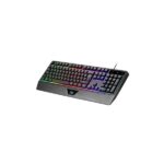 Mars Gaming MK124 Tastiera completa ibrida H-Mech - Poggiapollici integrato - Disposizione francese AZERTY FR - Illuminazione FRGB - 450x181x36mm - Colore nero - immagine 2