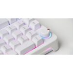 Mars Gaming MKPRO Tastiera completa ibrida H-Mech - Switch SKN giallo - Disposizione portoghese QWERTY PT - Illuminazione RGB Chroma - 385x140x40mm - Colore bianco - immagine 4