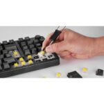Mars Gaming MKPRO Tastiera completa ibrida H-Mech - Switch SKN giallo - Disposizione QWERTY ES - Illuminazione RGB Chroma - 385x140x40 mm - Colore nero - immagine 2