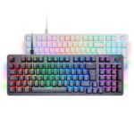 Mars Gaming MKPRO Tastiera completa ibrida H-Mech - Switch SKN giallo - Disposizione francese AZERTY FR - Illuminazione RGB Chroma - 385x140x40 mm - Colore nero - immagine 5