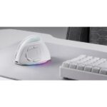 Mars Gaming MM-SK Mouse da gioco wireless verticale per destrimani - Sensore 8400 dpi - Bluetooth 5.1 - RF 2,4 GHz - Interruttori HUANO - Illuminazione RGB - 109 x 73 x 76 mm - Colore bianco - immagine 3